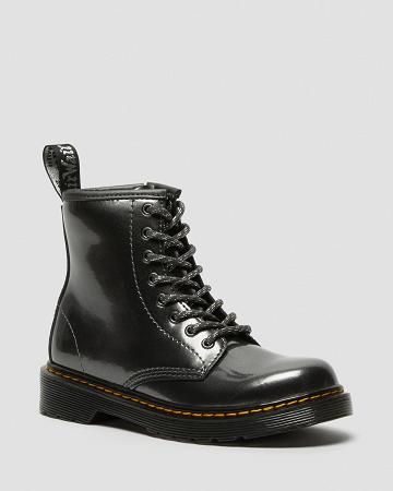 Dětské Šněrovací Boty Dr Martens Junior 1460 Metallic Šedé | CZ 140EBC